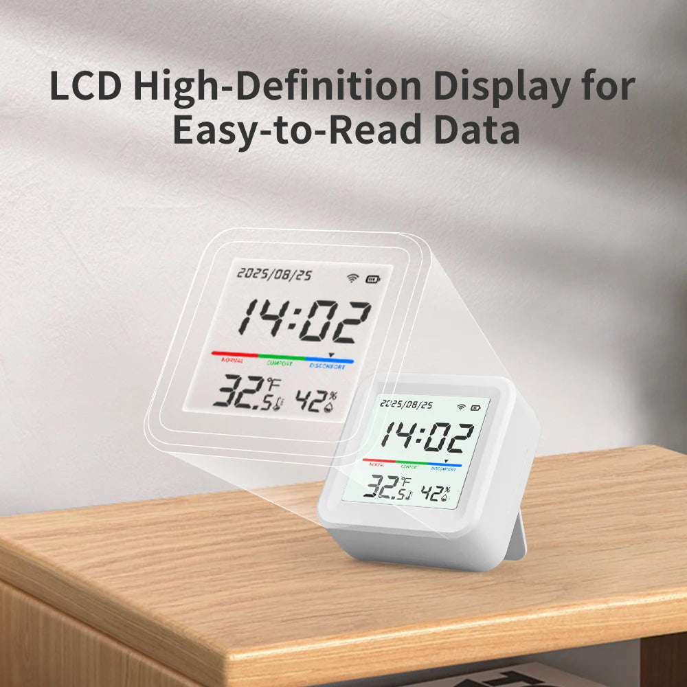 Tuya Smart Temperature And Humidity Sensor 2.4G WiFi APP Monitor For Smart Home Smart Life Works With Alexa Google Assistant