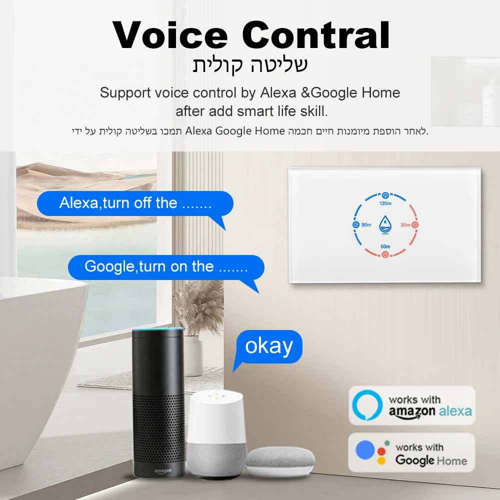 Tuya Smart Wifi Water Heater Boiler Switch 20A 4400W US Standard Smart Life Remote Voice Timer Control For Alexa Google Home