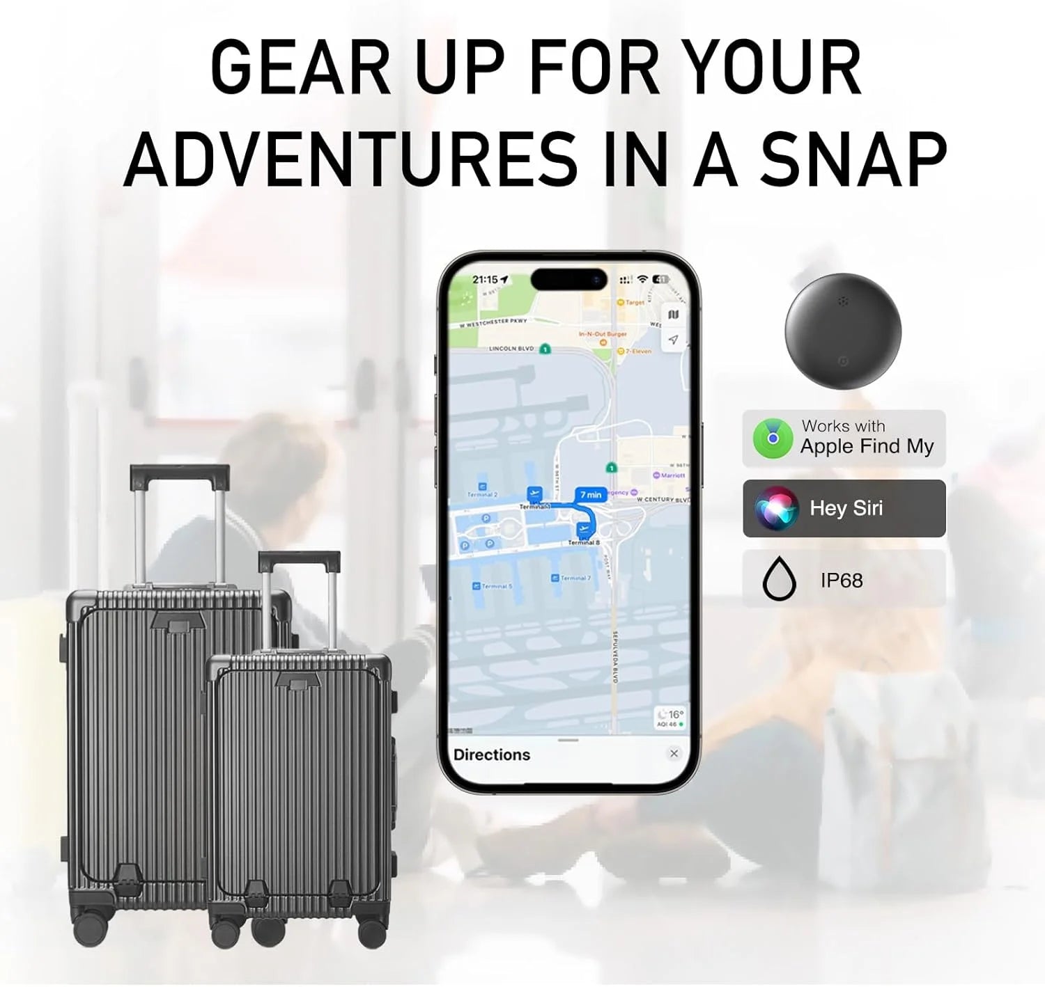 جهاز تعقب Air Tag ذكي لـ Apple Find My (لنظام iOS فقط)