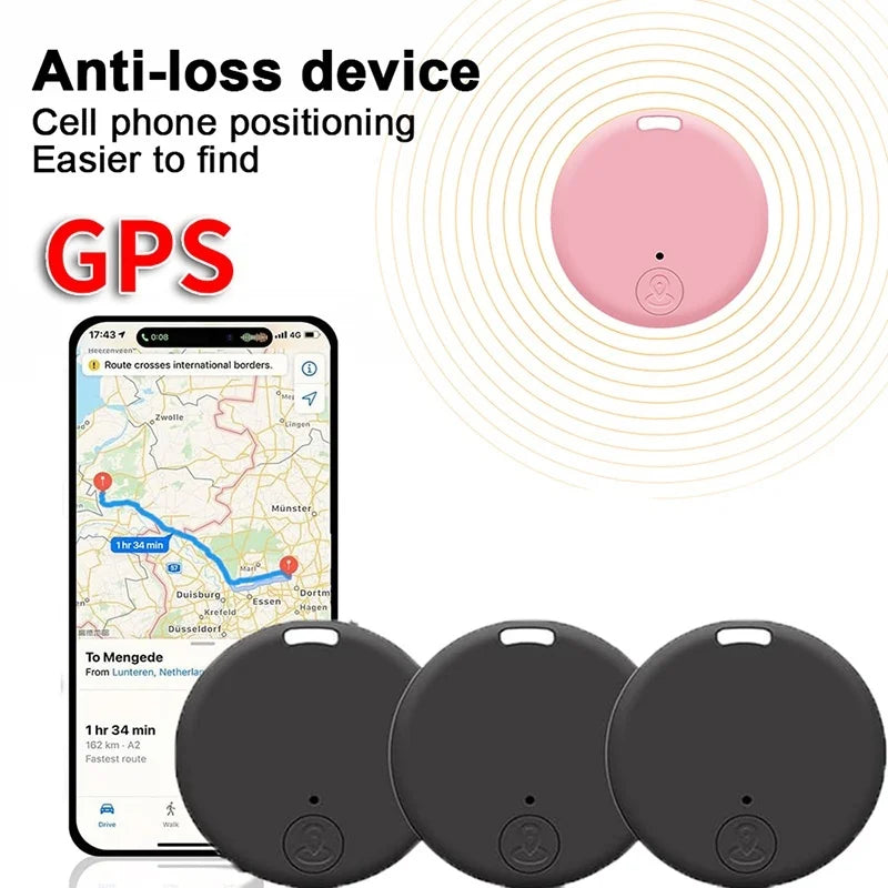 1-5 Pcs Smart Bluetooth GPS Tracker For Kids Bag Mini Round GPS Tracker Pets Locator Tracker Vehicle Tracking Anti-Lost Locator