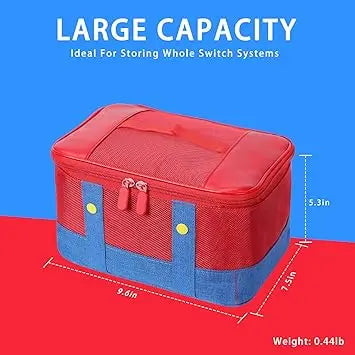 Suitable for Switch 2 full set storage red/blue travel storage bag, OLED game console super large capacity storage bag