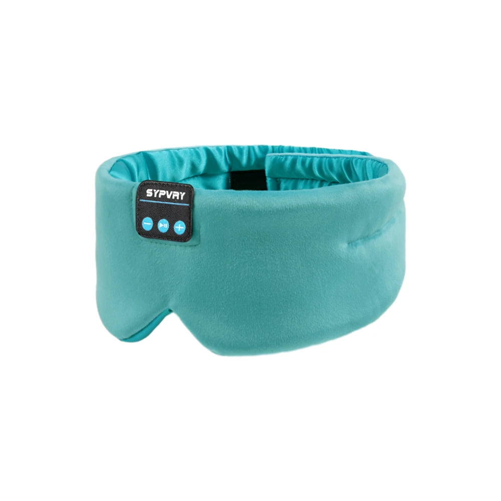 Soft Sleep Mask Bluetooth Wireless Headphones, Sleeping Headphones Adjustable Music Eye Mask Silk for Sleeping Meditation