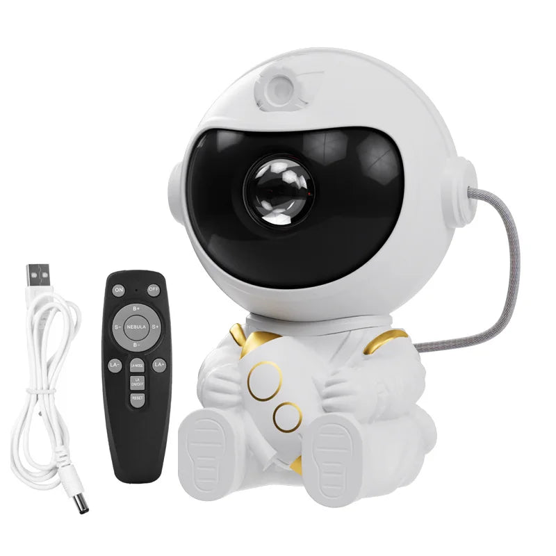 Astronaut LED Star Galaxy Projector Night Light – Starry Sky Bedroom Decor Lamp