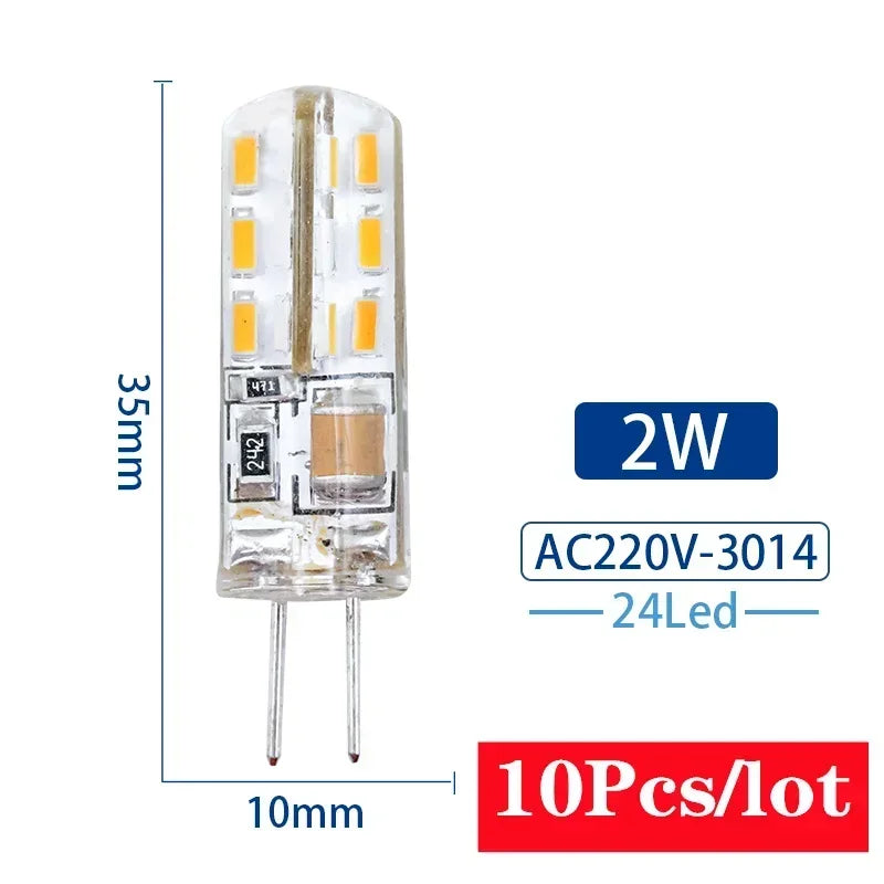 10PCS G4/G9 LED Corn Bulbs AC220V – 3W to 12W 360° Halogen Replacement Lamps
