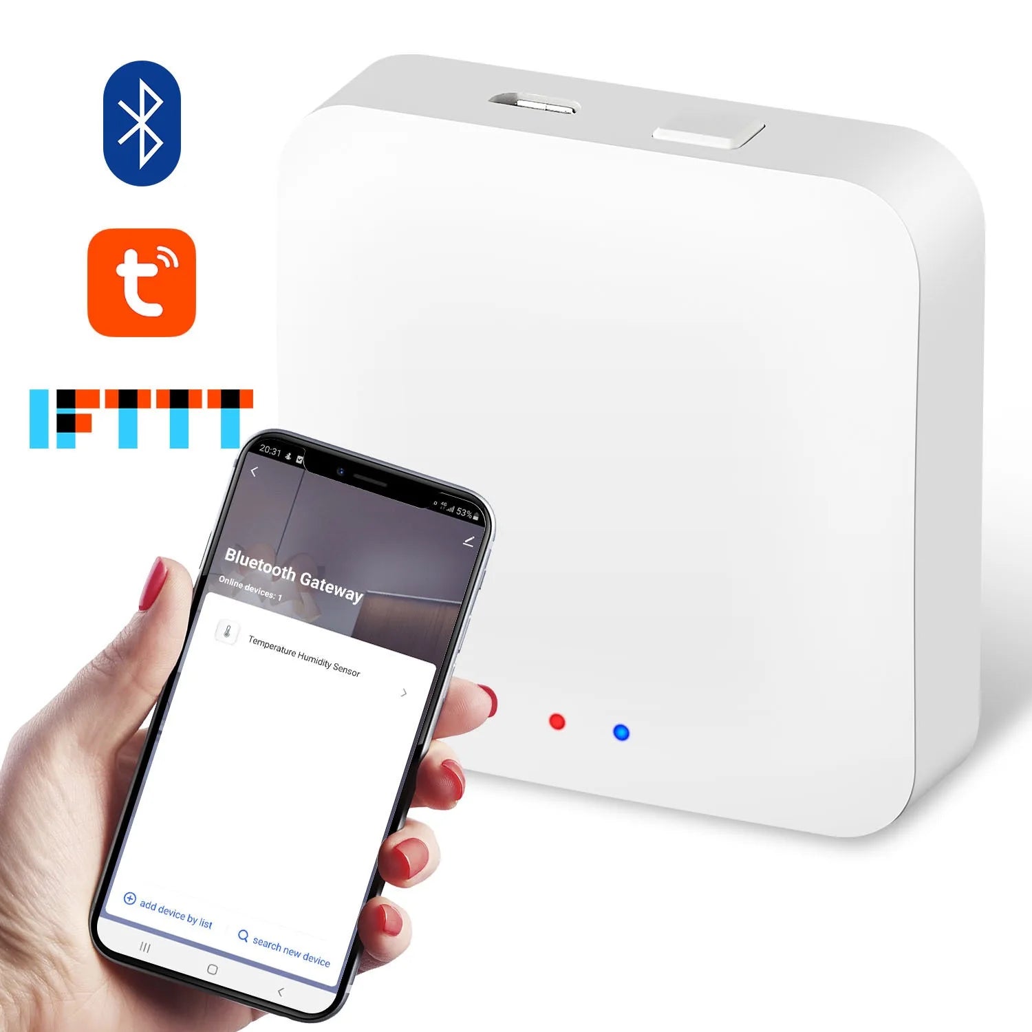 Tuya ZigBee Multi-mode Gateway Hub Smart Home WiFi Bridge Bluetooth Mesh Smart Life Remote Control Works With Alexa Google Alice