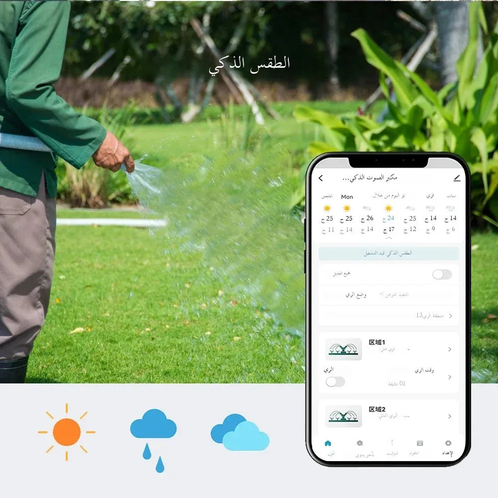 WiFi Tuya Smart Sprinkler System 6 Zone Or 8 Station Garden Irrigation Controller Water Valve Timer for Automatic Watering