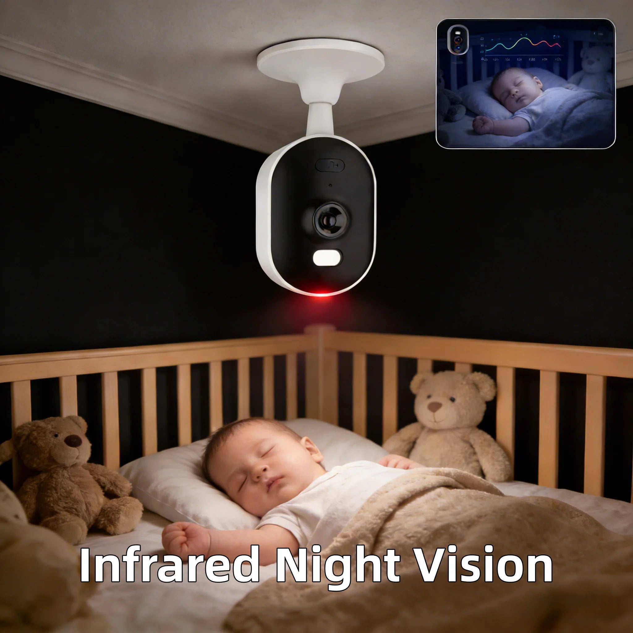 HIVIDEO 3MP Indoor Wifi Security Camera Baby Monitor IP Camera Video Surveillance Wi-Fi Camera Cctv Camera
