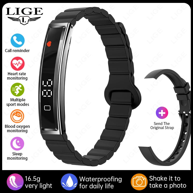 Smart Health Bracelet: Fitness & Health Tracker with Stress and Heart Rate Monitoring.