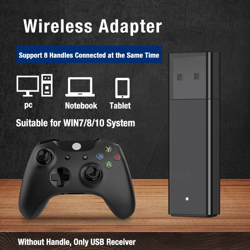 USB Receiver For Xbox One 2nd Generation Controller PC Wireless Adapter for Windows7/8/10 Laptops Wireless Controller Adapter