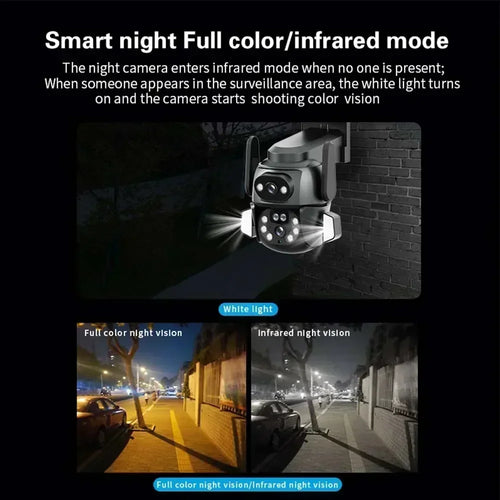 4K 8MP WiFi Dual Lens Camera – TUYA Smart AI Auto Tracking CCTV IP66 Security Camera