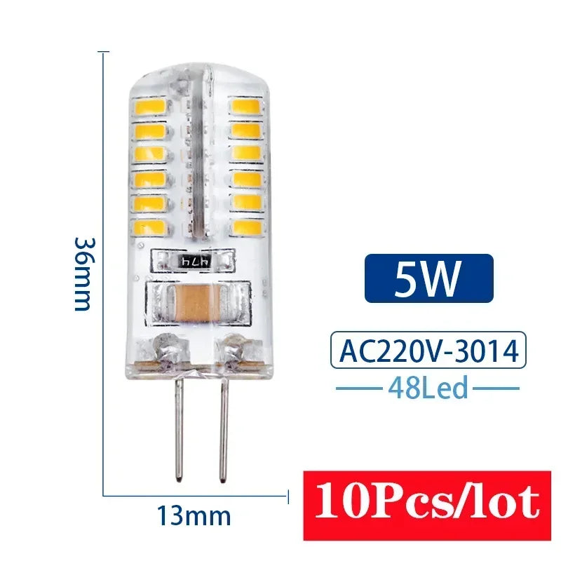 10PCS G4/G9 LED Corn Bulbs AC220V – 3W to 12W 360° Halogen Replacement Lamps