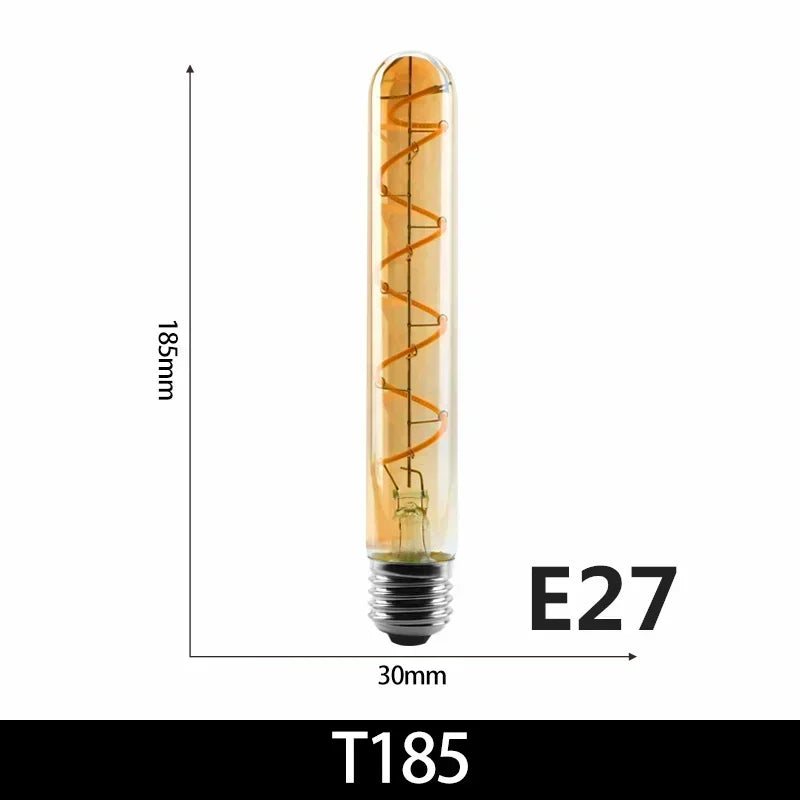 1-10PCS Vintage LED Spiral Filament Bulb E14/E27 4W Warm White Edison Lamp 220V