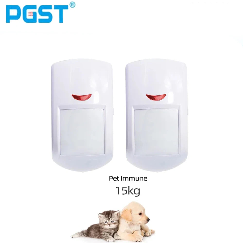 نظام إنذار ذكي PGST - جهاز أمني للكشف عن الحركة والدخان بتردد 433 ميجاهرتز