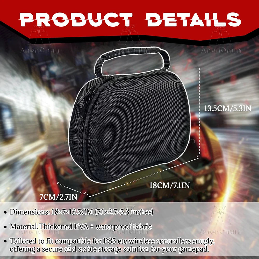 Universal Controller Carrying Case Anti-Fall Anti-Scratch EVA Shell Gamepad Portable Storage Bag for PS5,PS4,PS3,Xbox,Switch Pro