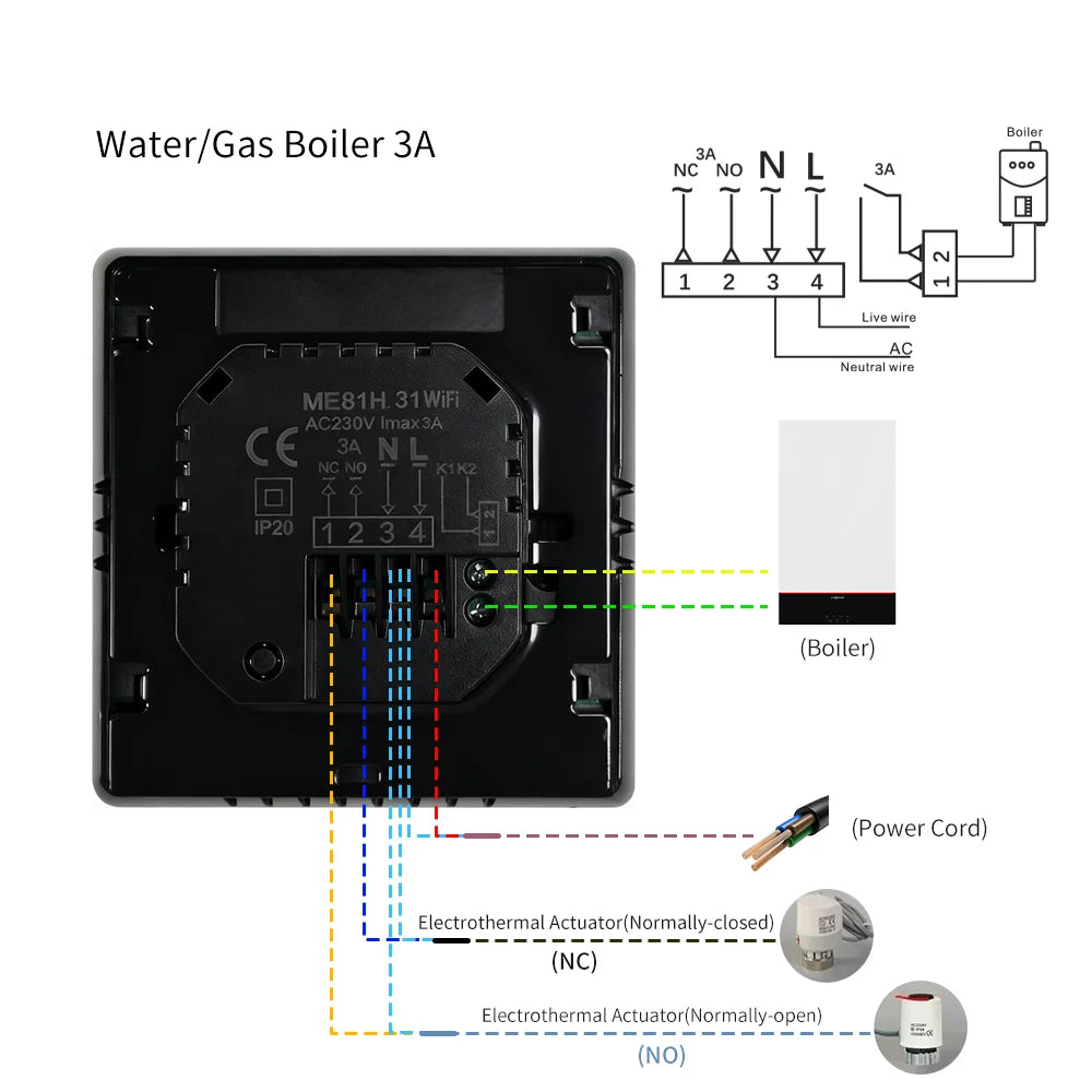 Tuya Smart Floor Heating Thermostat – WiFi Digital Temperature Controller for 220V Warm Floor (Alexa Compatible)