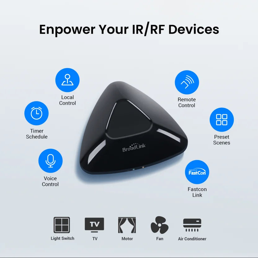 Broadlink RM MAX IR RF WiFi Universal Remote Smart Home Automation Works with Alexa and Google Home