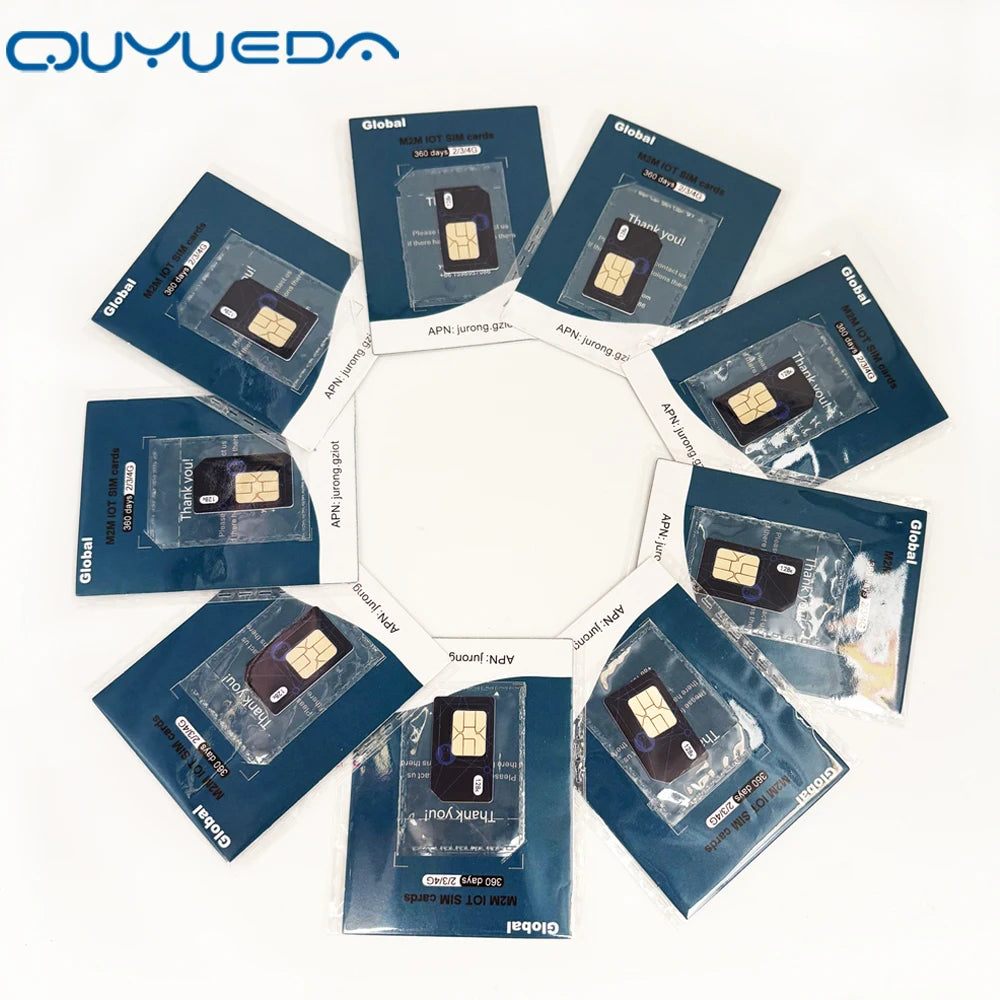 4G Sim Card Global Romaing Smart M2M IOT Card For GPS Tracker Collar Iot Device 360MB data 1 Year Internet Traffic Rechargeable