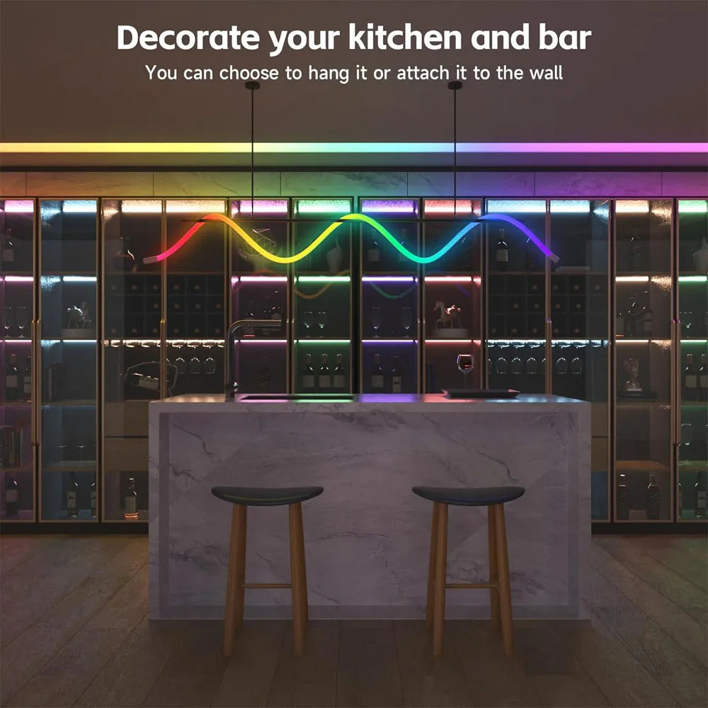 WS2812B LED Strip Neon Light 360 Degree Round Reticulate Pattern DC5V WS2811 RGB IC Smart Pixel Addressable Tape 50 Leds/m IP67