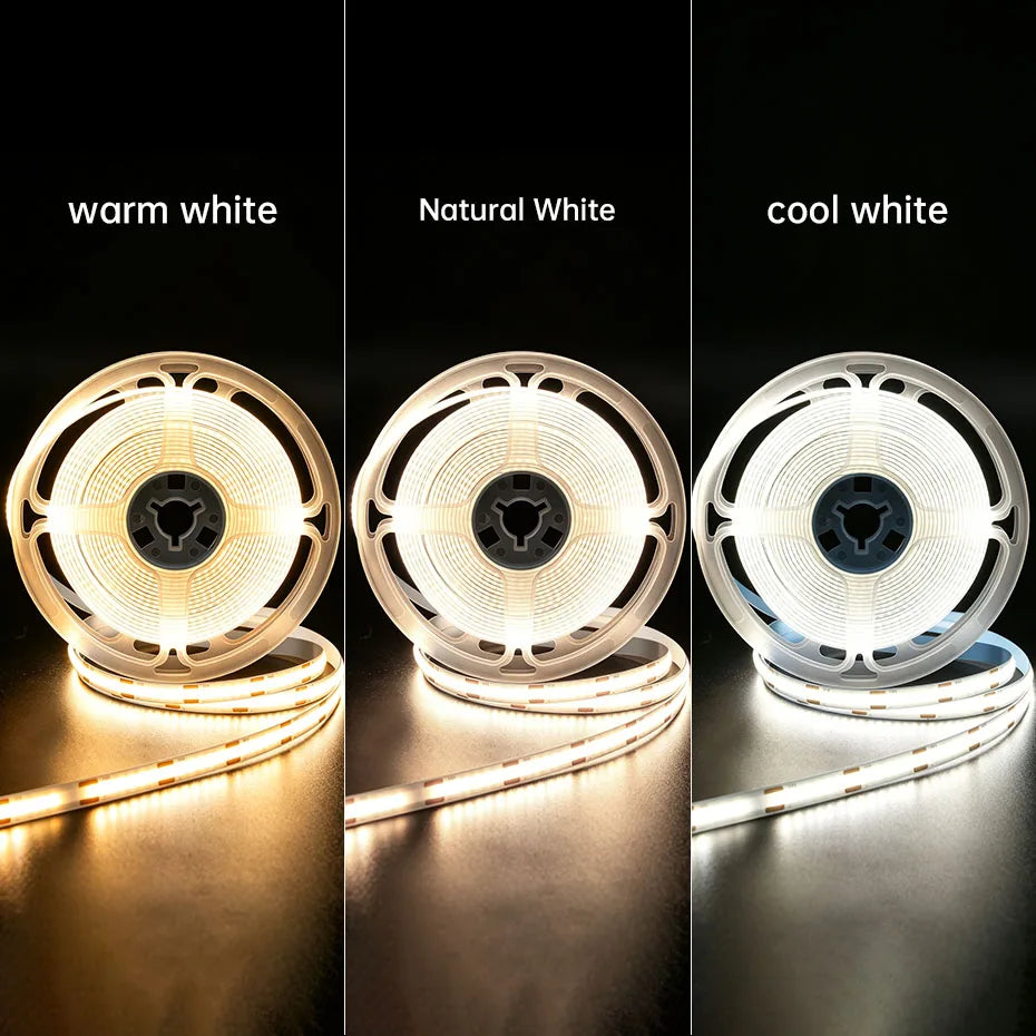 USB 5V COB LED Tape 320LEDs/m with 3Key Dimmer ON/OFF 1-5m 8mm High Density Flexible Ribbon for Room Kitchen Shelf Decor