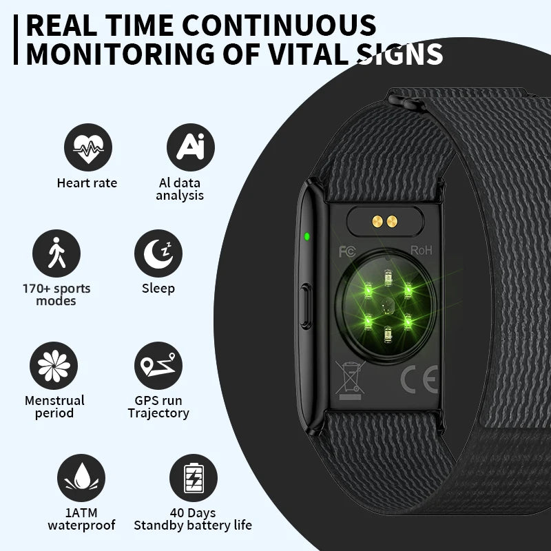 New No Screen Smart Watch Men GPS Running Trajectory Ultra Light Bracelet Blood Oxygen Heart Rate 24H Health Band Sports Watches