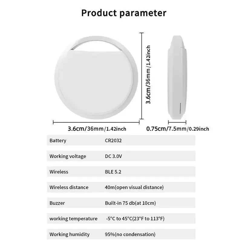 Anti-lose Tracker Smart Tag for Apple Find My App IOS Bluetooth GPS Tracker For Luggage Child IOS MFi Key Finder