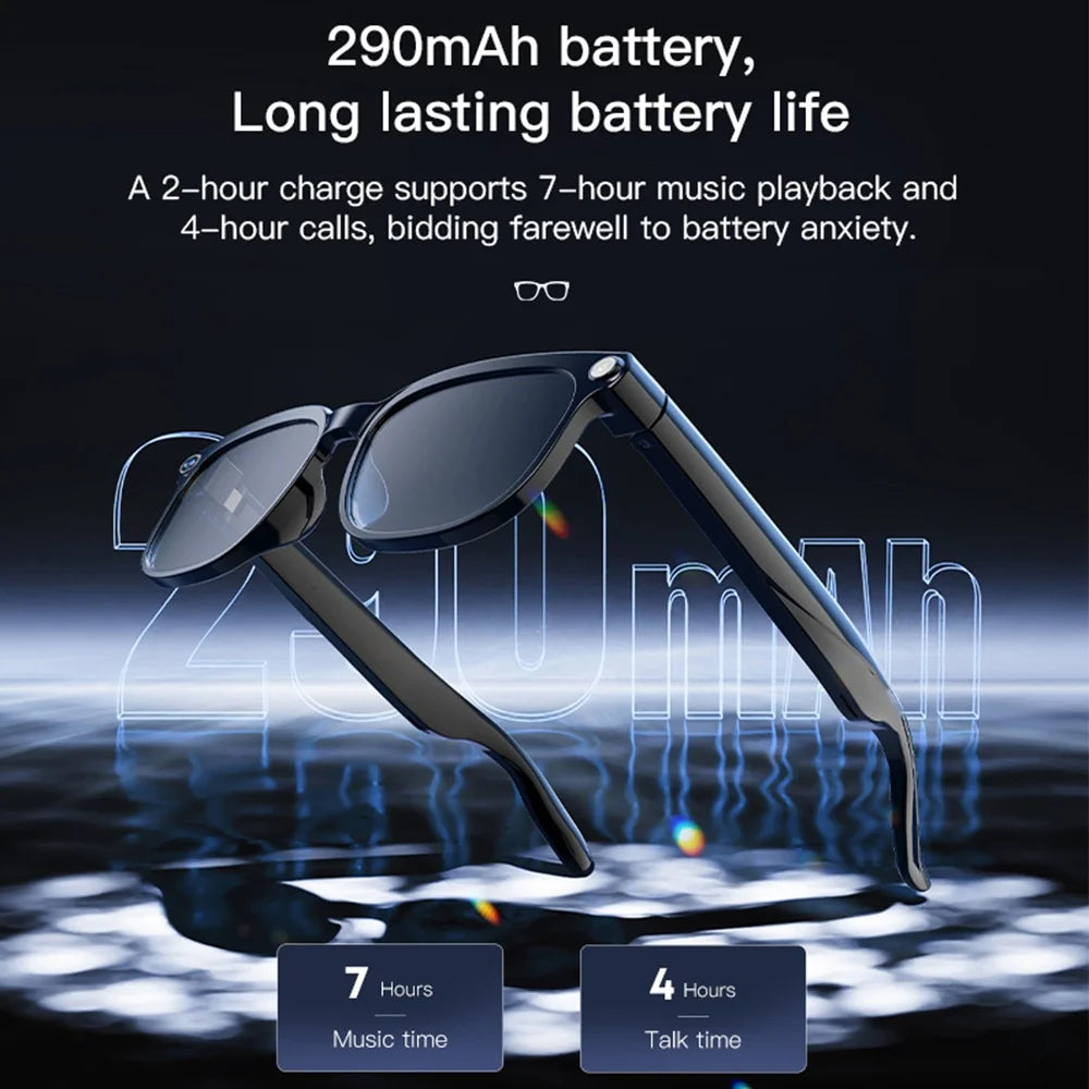 AI Smart Glasses 1300W Pixel 4K HD Camera Photo Video Recording Sunglasses Bluetooth Call Voice Assistant AI Translation glasses