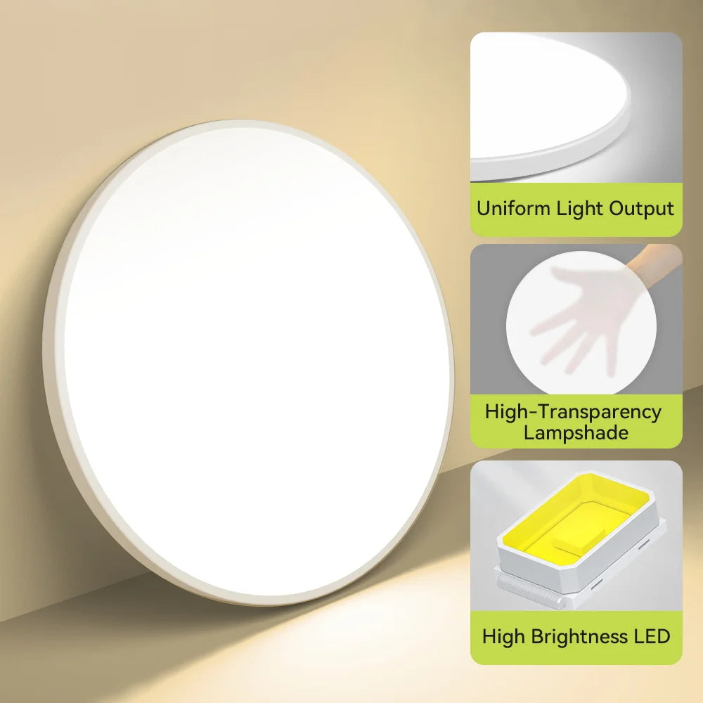 Smart LED Ceiling Light Adjustable Color Temperature Remote Control 270mm/370mm 30-40W Bedroom Atmosphere Lamp Home Decoration