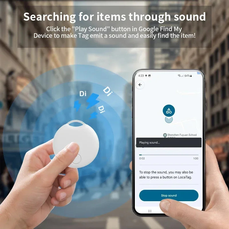 Android Smart Bluetooth Tracker – Google Find Hub Anti-Lost Key Finder Tag