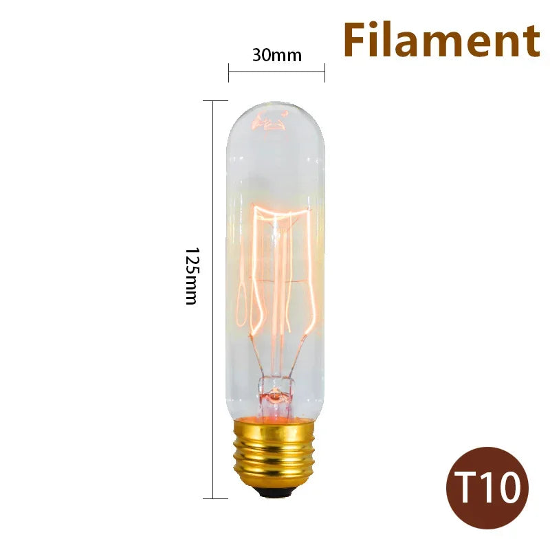 1–4PCS Vintage Edison Bulb E27 220V 40W ST64/G80/G95 Retro Filament Lamp