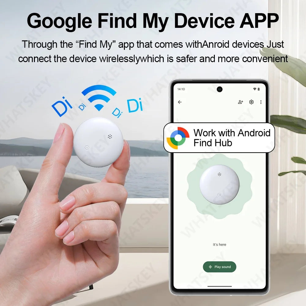 1-4Pcs Smart Anti-lost Tag Compatible with Google Find Hub Waterproof GPS Tracker Tag with Silicone Case for Keys Luggage Wallet