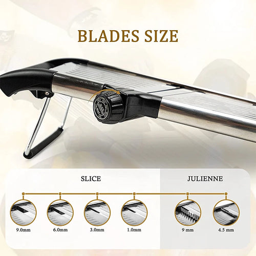 Adjustable Stainless Steel Mandoline Slicer: For precision vegetable cutting