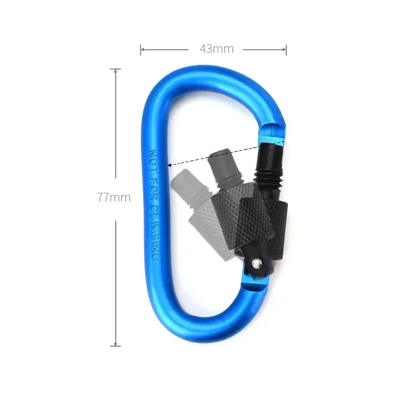 5PCS Aluminum Carabiner Hook Quickdraws D-Ring Key Chain Clip Camping Keyring Snap Hook Outdoor Travel Kit Outdoor Accessries