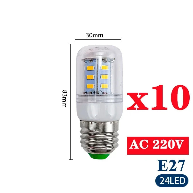10PCS E27/E14 LED Corn Bulbs 220V – High Brightness SMD 5730 Home Lighting Lamps