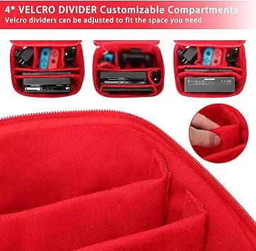 Suitable for Switch 2 full set storage red/blue travel storage bag, OLED game console super large capacity storage bag