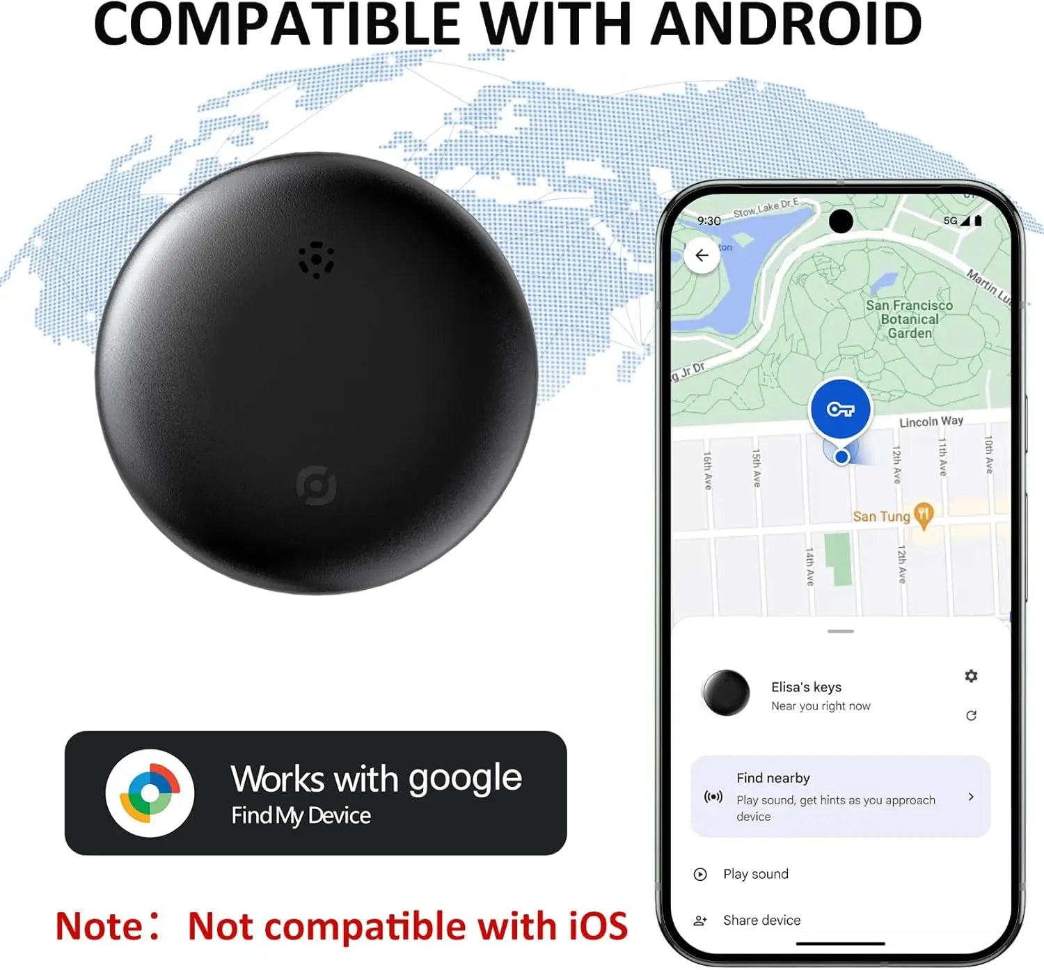 Mini Smart Tracker Suitable Android Finder Locator Used In Conjunction With Airtag Google Find Hub Device Anti Loss Aviation Tag