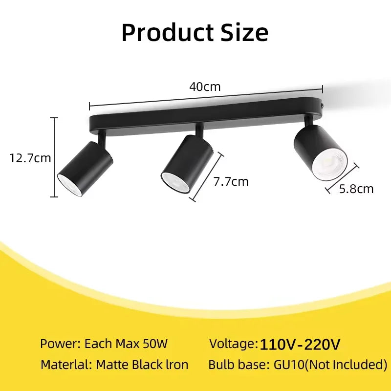 Rotating GU10 Ceiling Spotlight – Modern LED Ceiling Light for Living Room & Kitchen