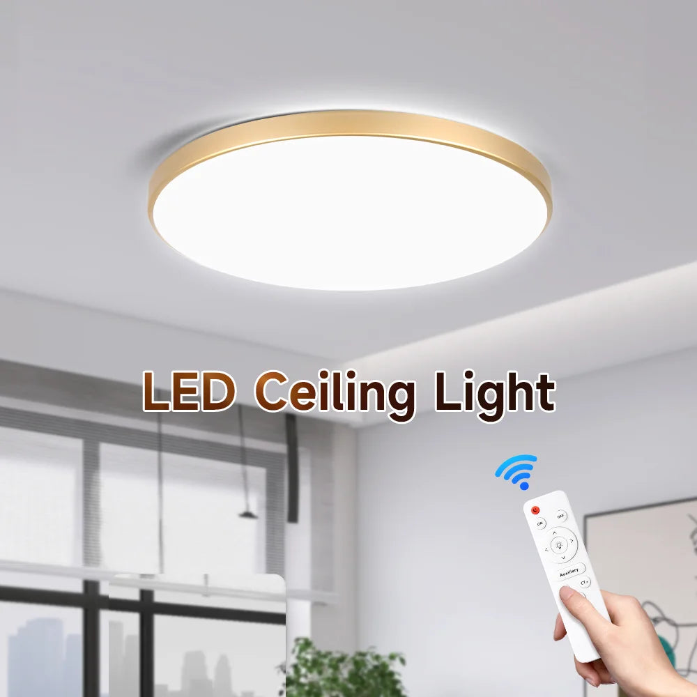 Smart LED Ceiling Light Adjustable Color Temperature Remote Control 270mm/370mm 30-40W Bedroom Atmosphere Lamp Home Decoration