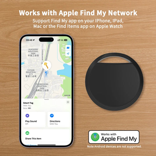 4pcs Apple Find My Tracker – Mini Bluetooth GPS Anti-Lost Tag for Keys & Pets