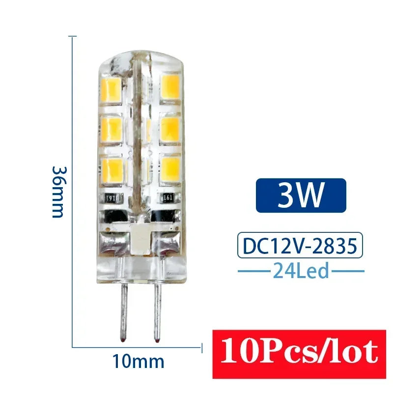 10PCS G4/G9 LED Corn Bulbs AC220V – 3W to 12W 360° Halogen Replacement Lamps