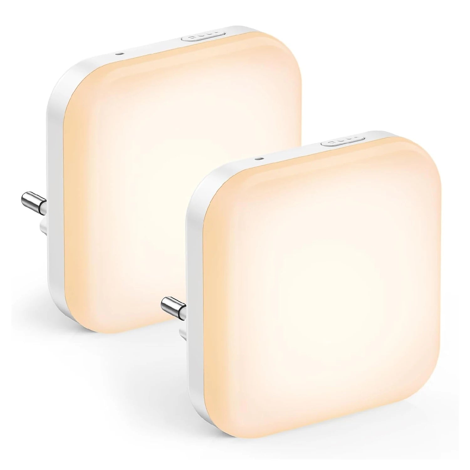 Dimmable LED Night Light with Auto Sensor – Warm Plug-in Light for Bedroom, Bathroom & Hallway