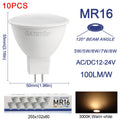10Pack Focos LED GU5.3 Bulb 3W 5W 6W 8W Lamps MR16 Low Pressure ACDC 12V 24V Spotlight Replace Halogen Lamps Home Foyer Lighting