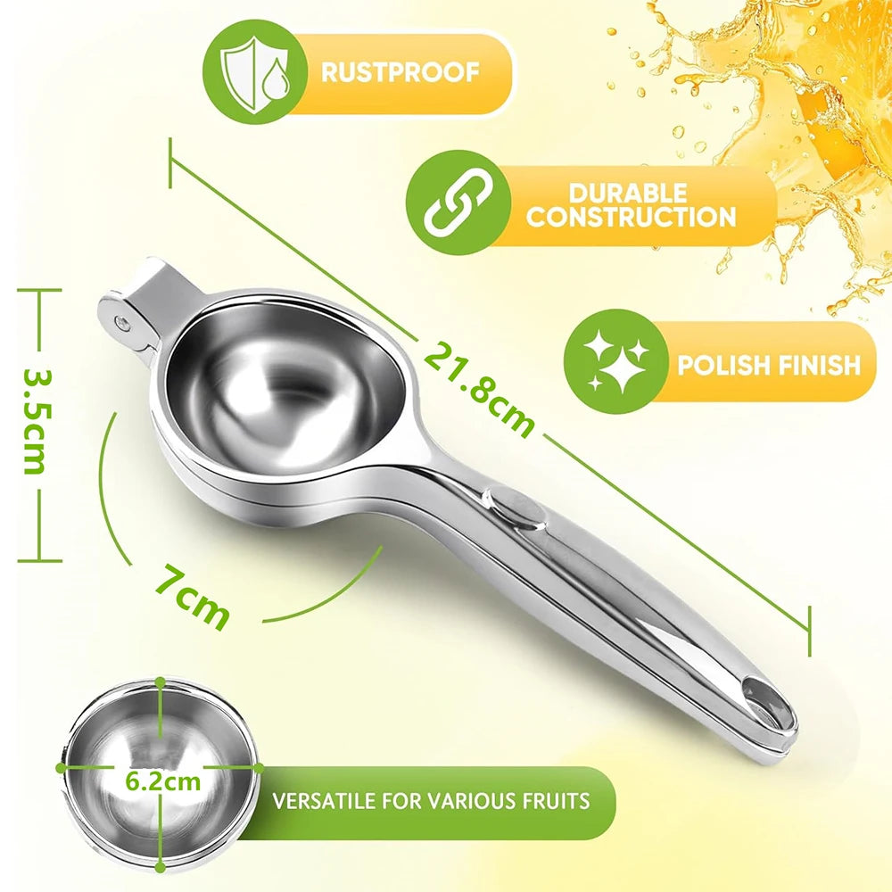 LMETJMA Premium Lemon Squeezer Zinc Alloy Manual Press Juicer Lime Squeezer for Lemon Citrus Orange Fruit JT217