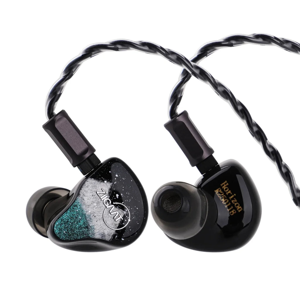 Linsoul ZiiGaat Horizon 1DD + 2BA + 2 Planar Tribrid IEM Earphones Natural Tonal Balance with  Custom Interchangeable Cable