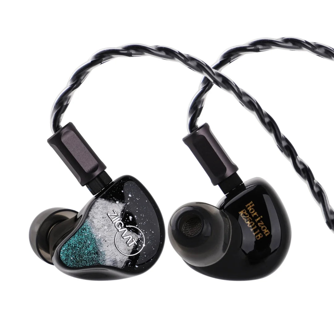 Linsoul ZiiGaat Horizon 1DD + 2BA + 2 Planar Tribrid IEM Earphones Natural Tonal Balance with  Custom Interchangeable Cable