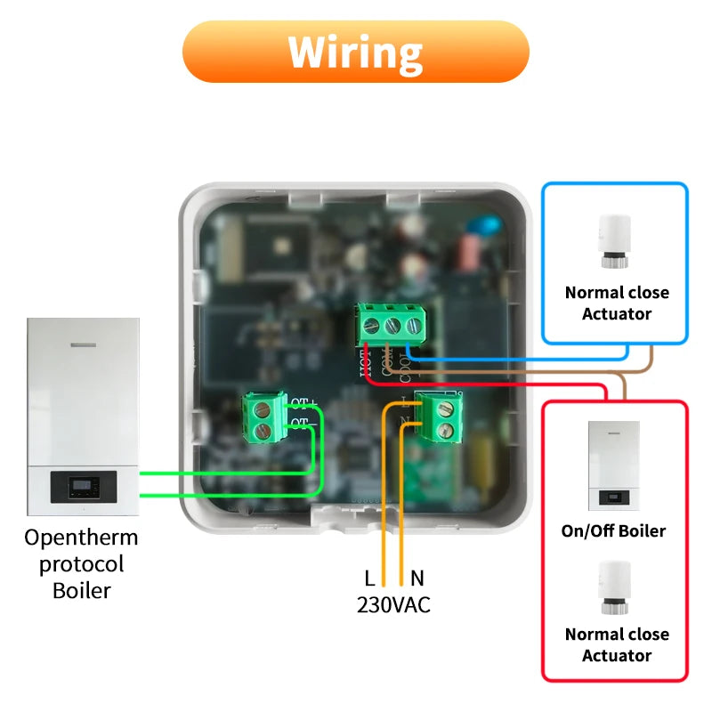 Opentherm Wireless Boiler Thermostat Heating Room Thermostat For Gas Boiler Battery Thermostat Wireless Temperature Controller