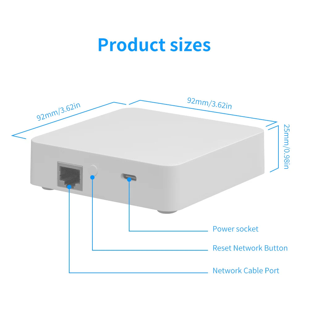 Tuya Zigbee Hub Smart Home Control Panel Wired Gateway Automation Residential Smart Life Control Supports Alexa
