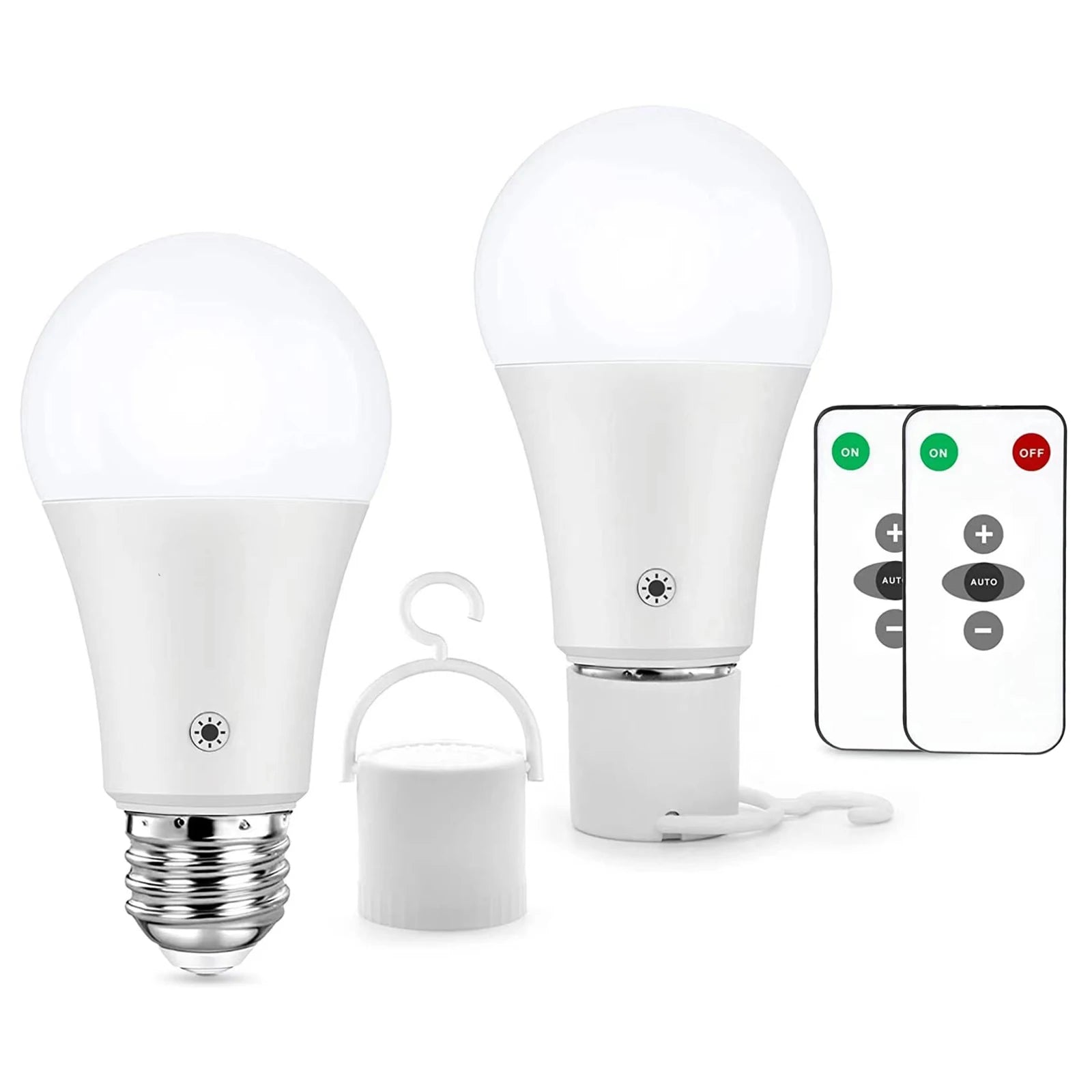 Rechargeable E26 LED Bulb with Remote & Touch Dimming for Bedroom & Outdoor Use
