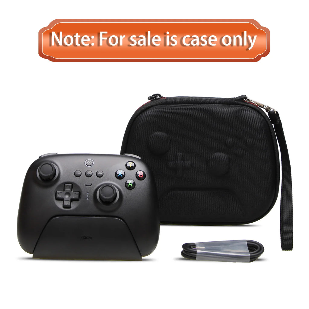 LTGEM EVA case for 8Bitdo Ultimate 2/Ultimate Bluetooth Controller with Charging Dock (Black) - Travel Carrying Storage Bag