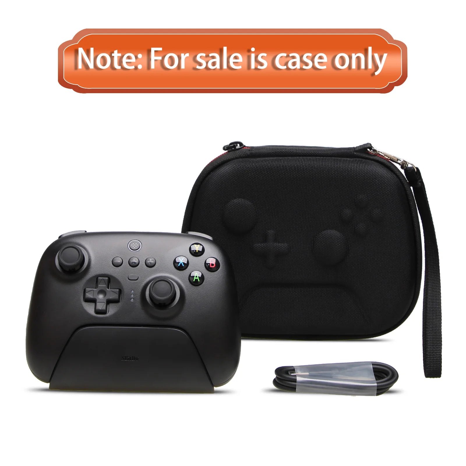 LTGEM EVA case for 8Bitdo Ultimate 2/Ultimate Bluetooth Controller with Charging Dock (Black) - Travel Carrying Storage Bag