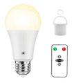 Rechargeable LED bulb, powered by E26 battery, with remote control and touch dimming, suitable for wall lights/outdoor/bedroom
